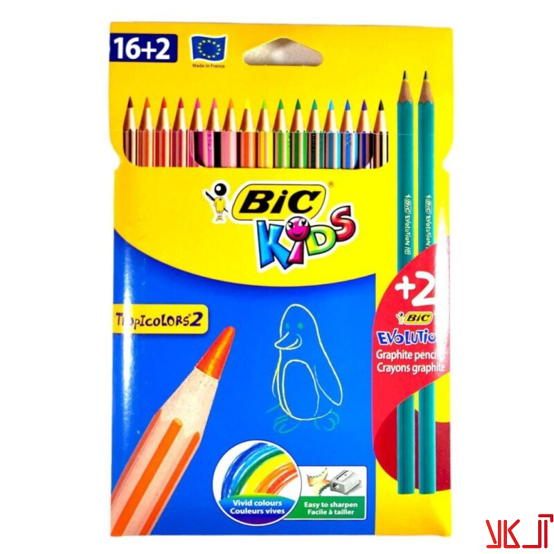 مداد 2+16 رنگ تراپی کالر بیک