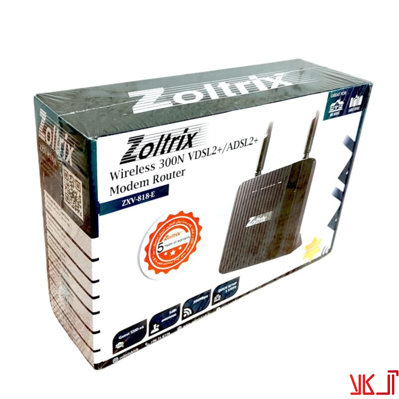 Zoltrix Wireless 300N بدون درگاه USB مدل ZXV 818 E با گارانتی زولتریکس کیش آل کالا