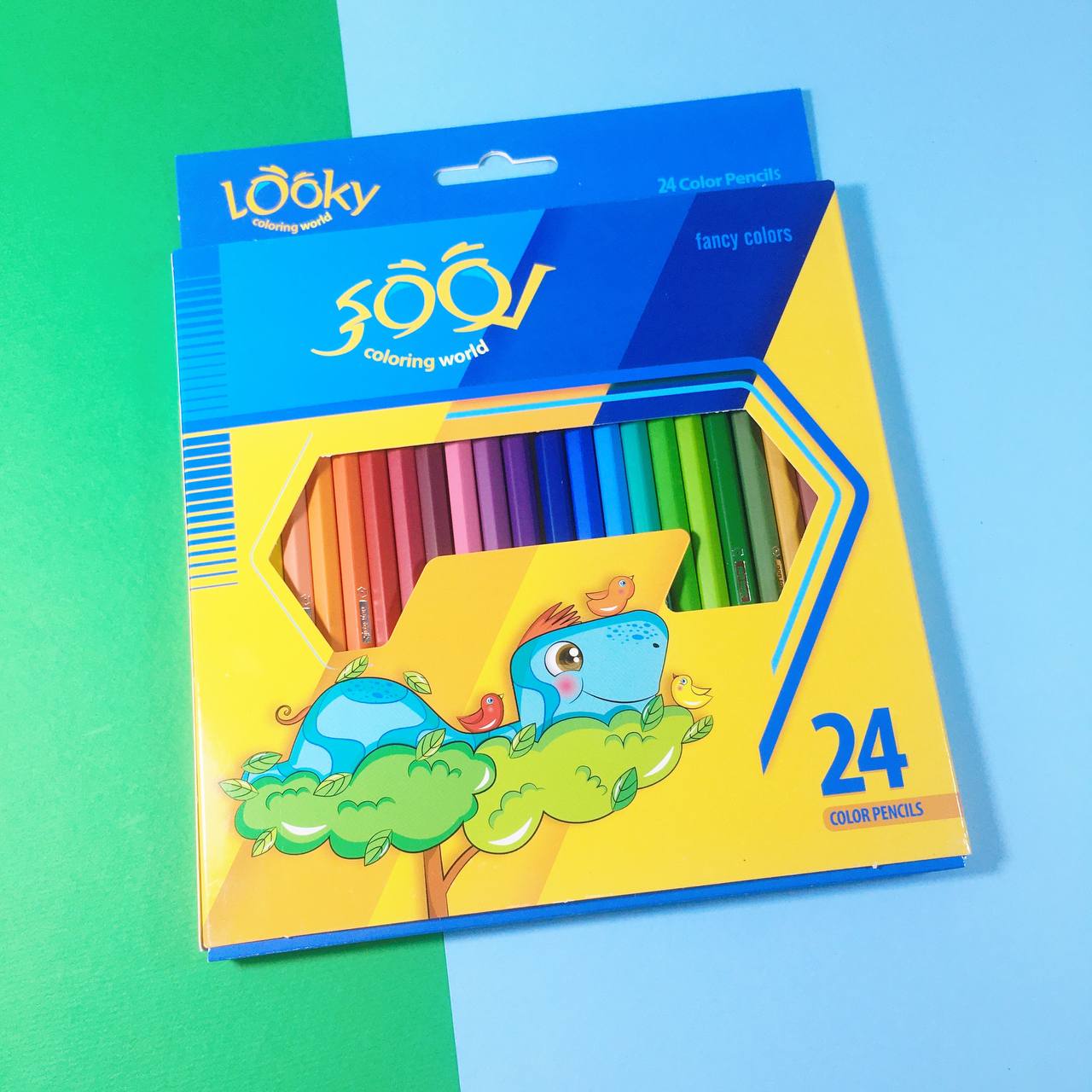 مداد 24 رنگ مقوایی لوکی