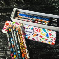 مداد مشکی کالیگرافی جعبه فلزی ماین (24 تایی)