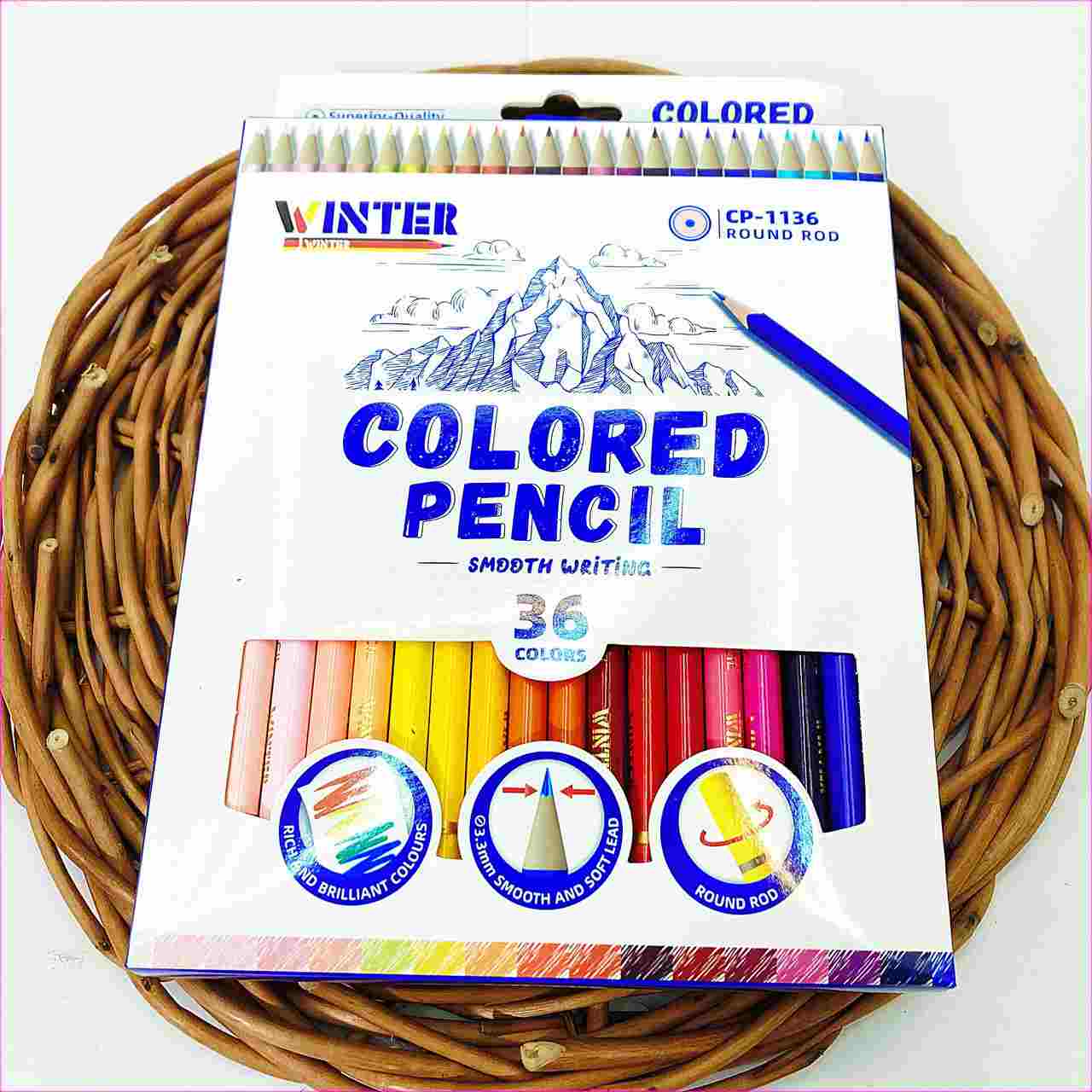 مداد 36 رنگ جعبه مقوایی 1136 وینتر