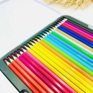 مداد 48 رنگ جعبه فلزی تخت کویلو