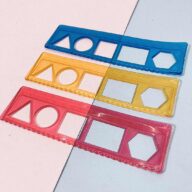 خطکش 15 شابلونی ژله ای خانه و مدرسه (20 تایی)