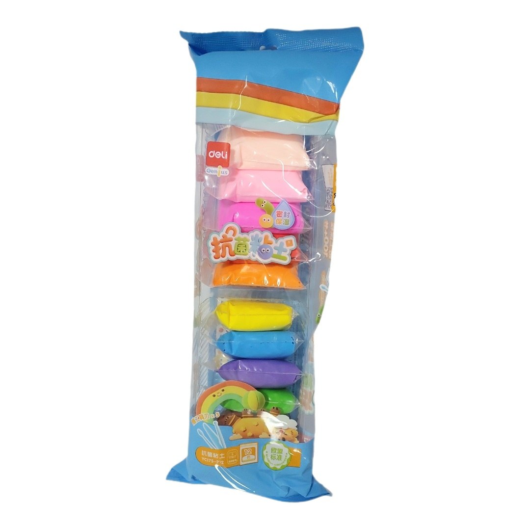خمیر سبک 12 رنگ آبی دلی (deli)